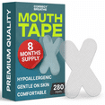 thumbnail image 1 of CorBreev X Shape Clear Medical-Grade Adhesive Mouth Tape for Sleeping, Anti Snoring, CPAP Friendly - 280 Count, 1 of 9
