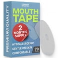 thumbnail image 1 of CorBreev Mouth Tape for Sleeping, Anti Snoring, CPAP Compatible, Sleep Apnea Mouth Device, Sleep Tape, 70 Count, 1 of 10