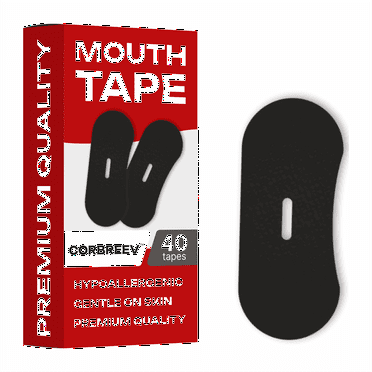 CorBreev Mouth Tape for Sleeping, Anti Snoring, CPAP Friendly - Pack of 40