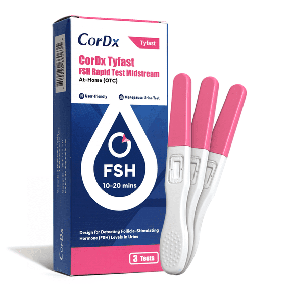 CorDx Tyfast FSH Rapid Test Midstream - 3 Tests/Box
