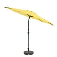 thumbnail image 1 of CorLiving 10 Foot Wind Resistant Patio Umbrella, Outdoor Parasol with Crank Tilt, Round Market Umbrella with Base, for Patio, Umbrella with Crank, Tilt Umbrella, Outdoor Umbrella, Yellow, 1 of 15