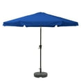 thumbnail image 1 of CorLiving 10ft Large Cobalt Blue Round, Market Patio umbrella with Side Flaps and Round Fillable Base - Deck Umbrellas Outside, Table Umbrella Patio, Patio Table Umbrella, Outdoor Umbrellas Patio, 1 of 14