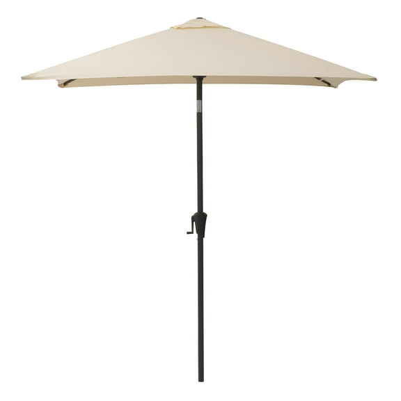 CorLiving 6.5ft x 6.5ft Square Durable Fabric Canopy Tilting Outdoor Umbrella with Steel Frame for Patio, Pool, Garden, and more