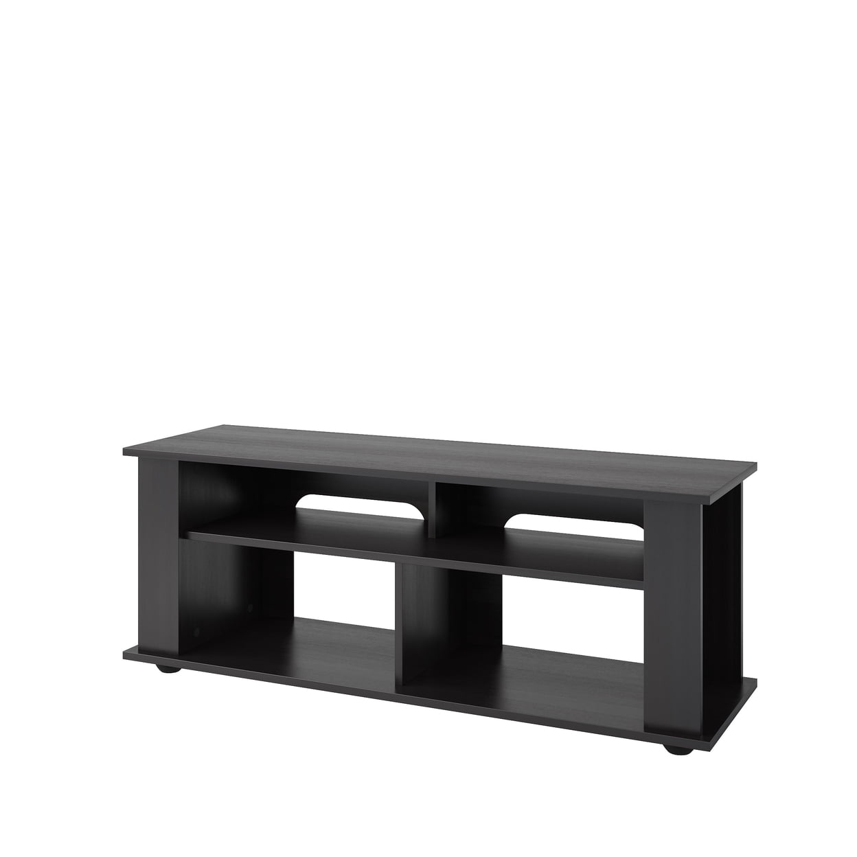 Ravenwood Black Engineered Wood TV Stand with Open Shelves for 55" TVs