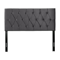 CorLiving Catalina Dark Gray Diamond Tufted Velvet Headboard - Full/Double