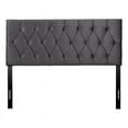 thumbnail image 1 of CorLiving Catalina Dark Gray Diamond Tufted Velvet Headboard - Queen, 1 of 9