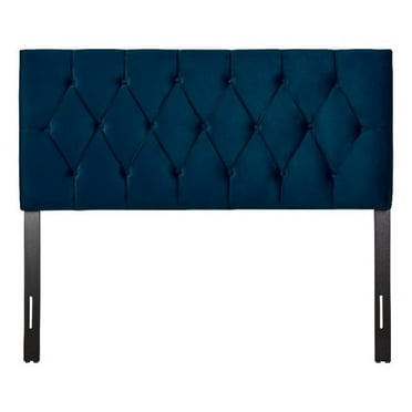 CorLiving Catalina Navy Blue Diamond Tufted Velvet Headboard - Full/Double