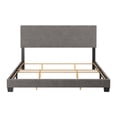 thumbnail image 1 of CorLiving Celeste Gray King Size Fabric Upholstered Bed Frame with Headboard, 1 of 6