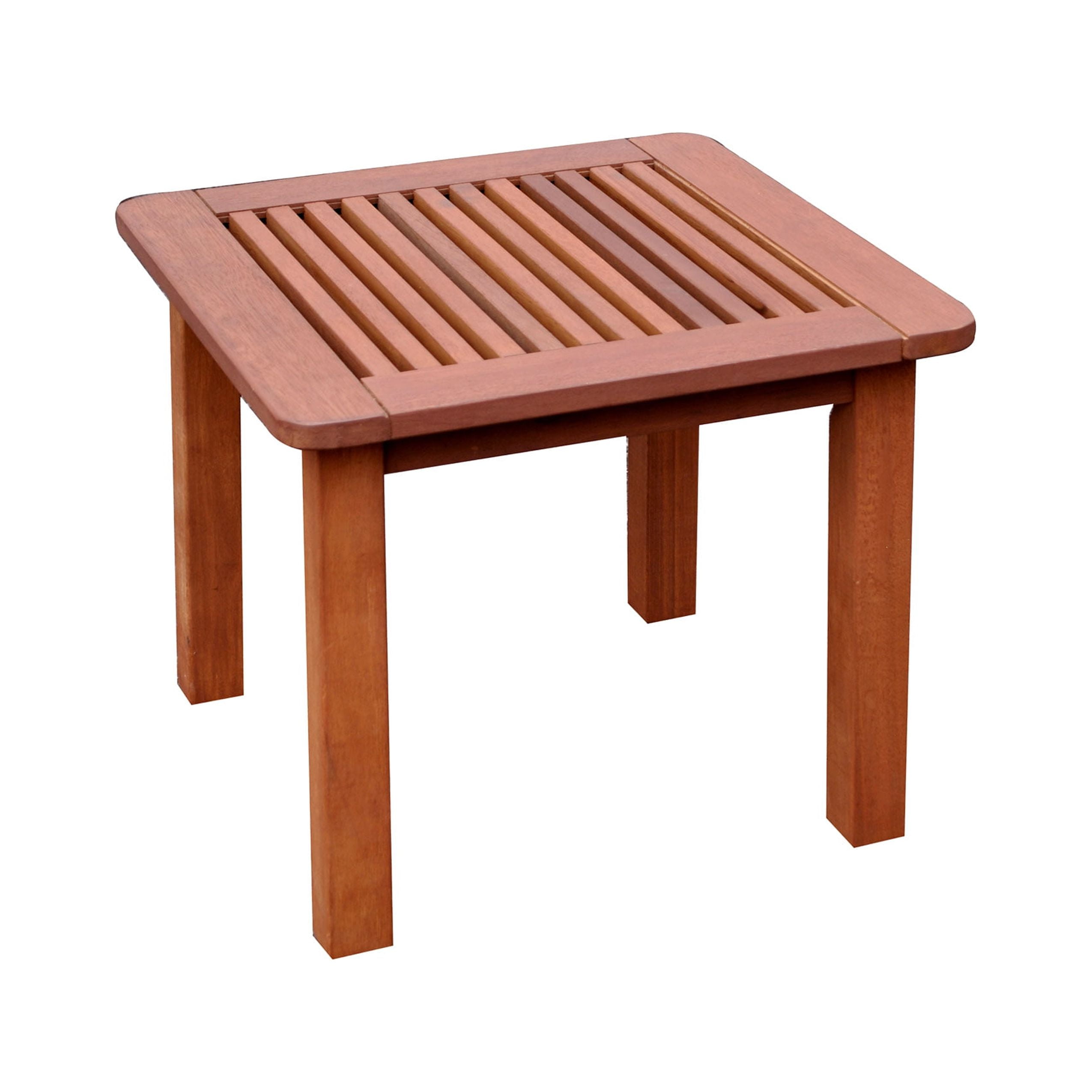 Cinnamon Brown 23" Hardwood Outdoor Side Table