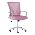 thumbnail image 1 of CorLiving Cooper Pink Fabric Mesh Back and Seat Office Chair with White Base, 1 of 7