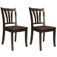 thumbnail image 1 of CorLiving Dillon Cappuccino Solid Wood Dining Chairs Set of 2 with High Slatted Backs - Kitchen & Dining Room Chairs, Table Chairs for Dining Room, Kitchen & Dinning Area, 1 of 11
