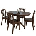 thumbnail image 1 of CorLiving Dillon Compact 5-Piece Cappuccino Wood and Veneer Dining Table Set for 4- Versatile Kitchen & Dining Room Table and Chairs, Perfect Small Table and Chair Set for 4 People, 1 of 12
