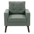 thumbnail image 1 of CorLiving Elwood Tapered Leg High-Quality Fabric Tufted Accent Chair in Green, 1 of 11