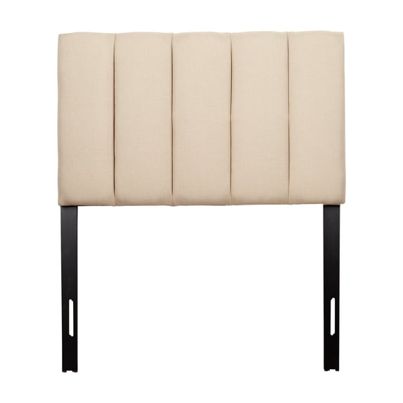 CorLiving Helena Channel Tufted Cream Velvet Headboard - Twin/Single