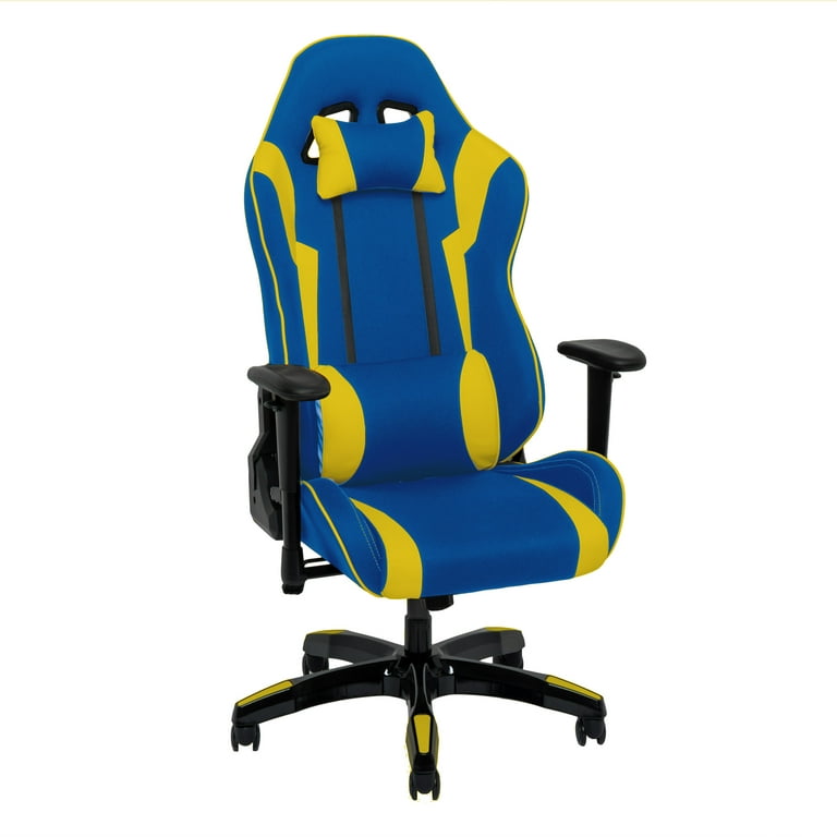 CorLiving High Back Adjustable Ergonomic Gaming Chair Blue