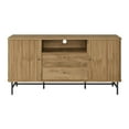 thumbnail image 1 of CorLiving Hikari Engineered Wood Tall Sideboard Buffet in Light Brown, 1 of 10