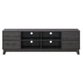 thumbnail image 1 of CorLiving Hollywood Mid-Century Modern Dark Gray Engineered Wood TV Stand with Drawers for Most TVs up to 85": Large Media Console, TV Stand for Living Room, Contemporary TV Console Cabinet, 1 of 14
