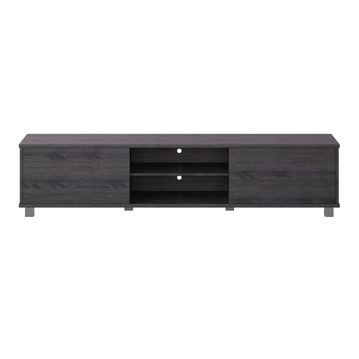 Hollywood Dark Gray TV Cabinet with Doors, for TVs up to 85 in.