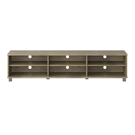 CorLiving - Hollywood Collection TV Stand with Open Cabinets for Most TVs up to 85" - Brown