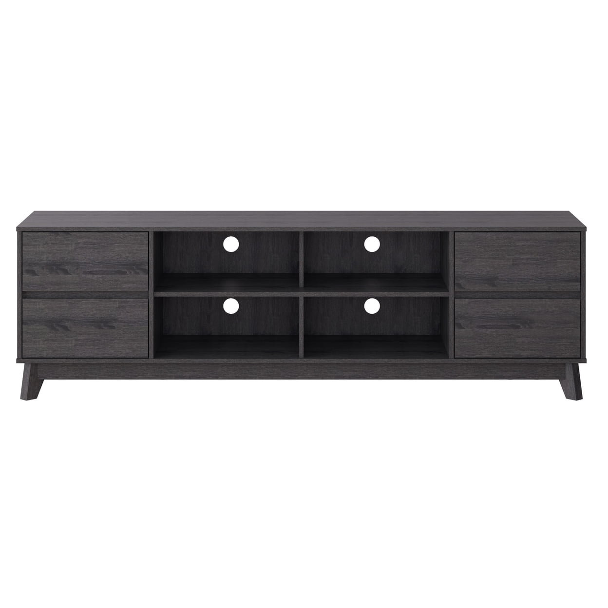 Gray Wood Grain TV Stand with Drawers for TVs up to 85"
