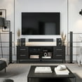 thumbnail image 1 of CorLiving Jackson Transitional Wide Black TV Stand with Drawers and Shelves for Most TVs up to 85 Inch | Contemporary Entertainment Center | Large Media Console Cabinet for Living Room, 1 of 11