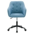 thumbnail image 1 of CorLiving Marlowe Fabric Upholstered Button Tufted Task Chair in Light Blue, 1 of 13