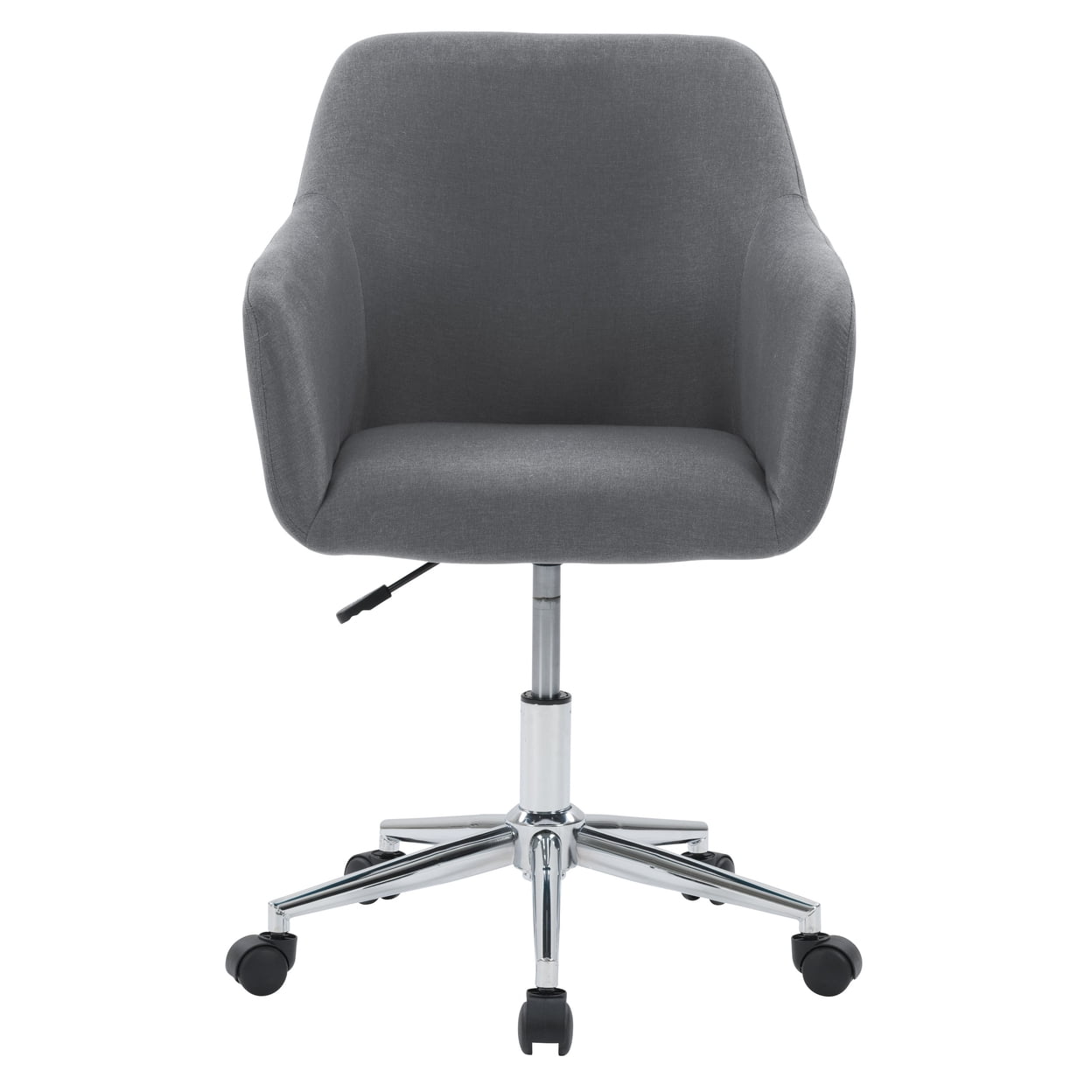 Gray High Back Fabric Task Chair with Metal Base