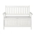 thumbnail image 1 of CorLiving Miramar White Washed Wood Outdoor Storage Bench, 1 of 10