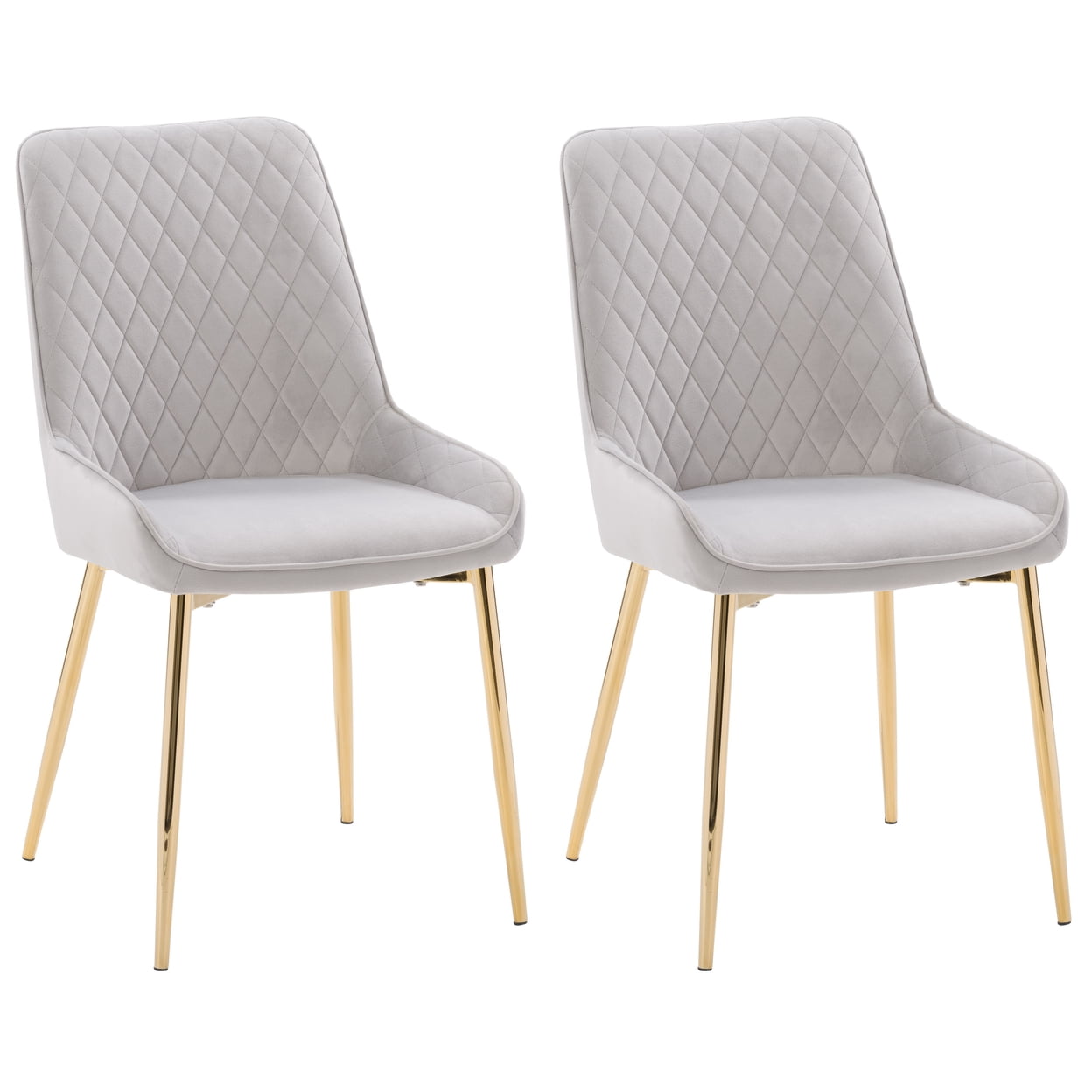 Mid-Century Glam Velvet Upholstered Side Chair with Gold Legs