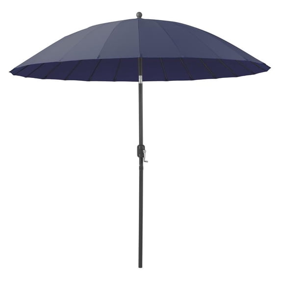 CorLiving Navy Blue Fabric Garden Parasol Patio Umbrella