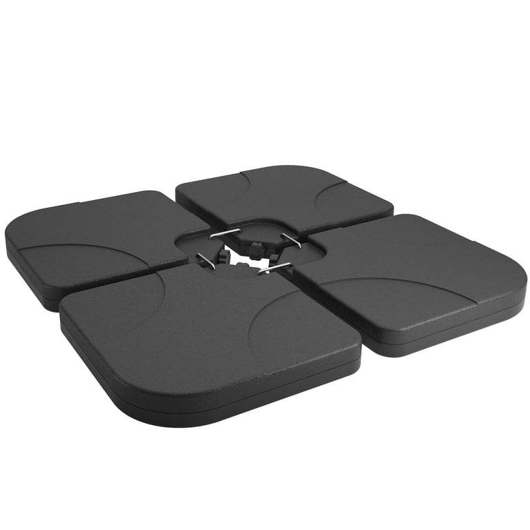 giant patio umbrellas uk Black Cantilever Parasol 1pc Portable Umbrella Base, Color - Black Size:155wide