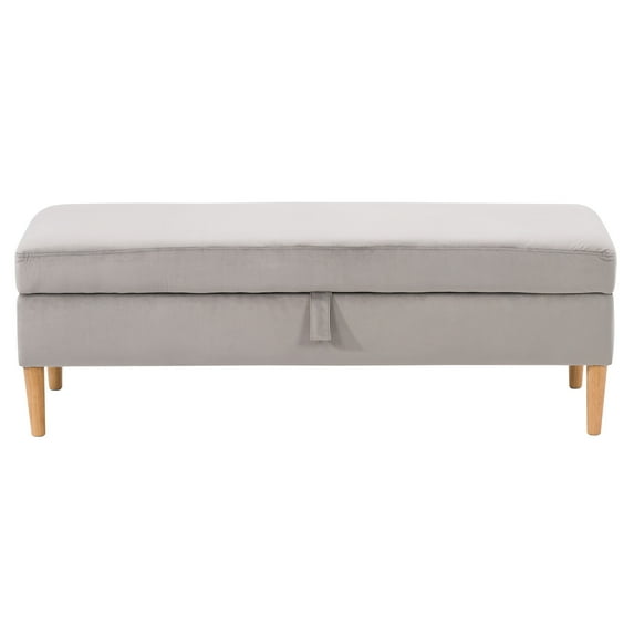 CorLiving Perry Velvet Storage Ottoman