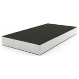 CorLiving Ready-to-Assemble Black & White Covered Twin Metal Frame Box ...