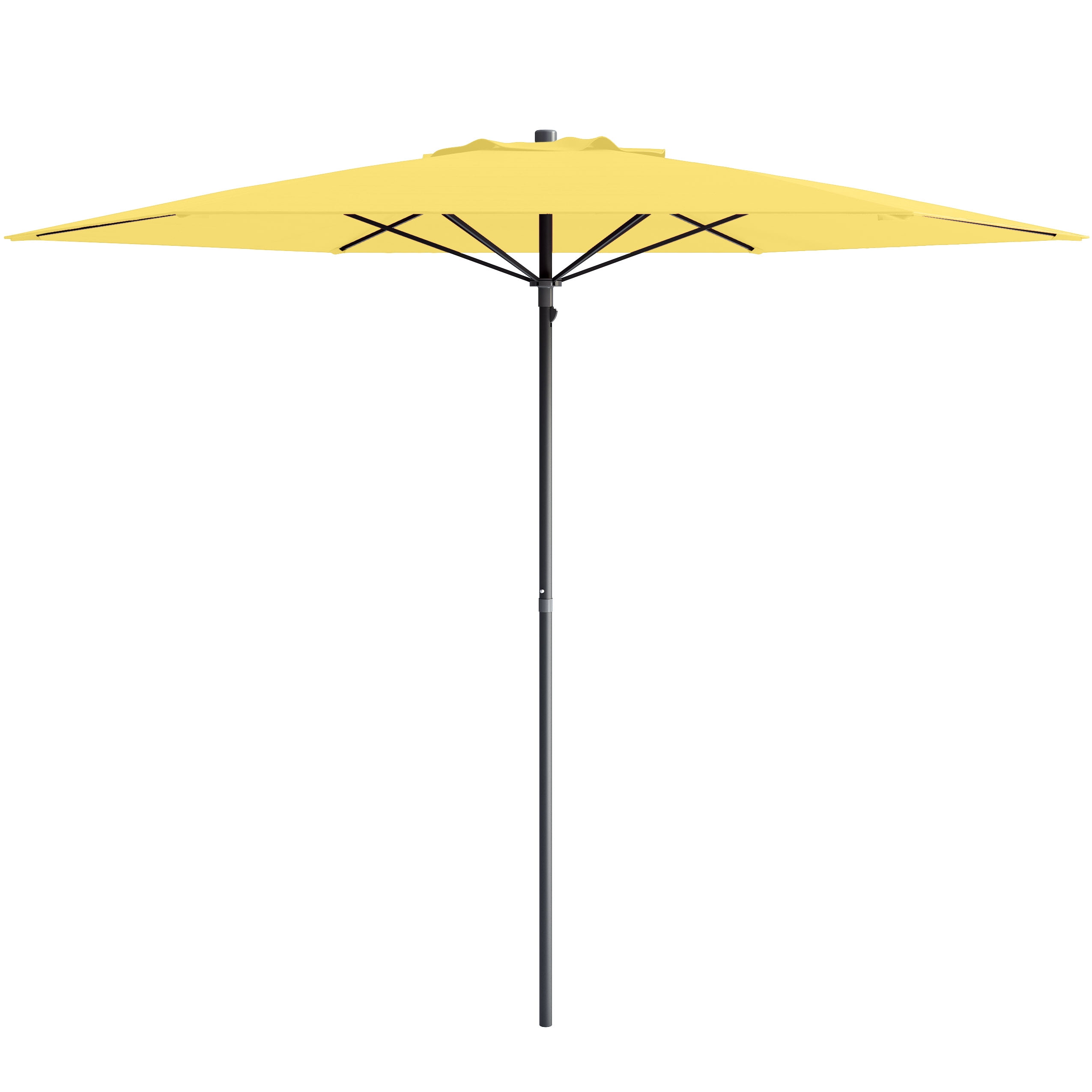 Yellow UV Resistant 7.5ft Beach and Patio Umbrella with Steel Frame