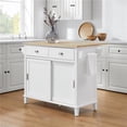 thumbnail image 1 of Cora  36.63 x 42 x 18 in. Drop Leaf Kitchen Island, Natural & White, 1 of 1