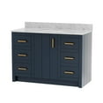 thumbnail image 1 of Cora 48 Inch Solid Oak Bathroom Vanity with Rectangular Undermount Sink - Navy, 1 of 2