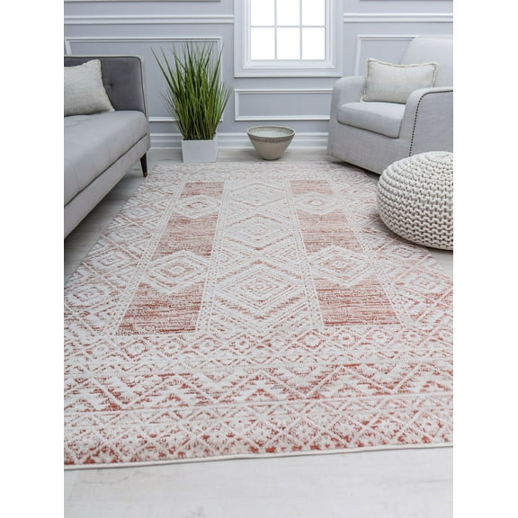 Cora CL45B Savannah Clay Transitional Vintage Rust Area Rug, 2'6" x 8'