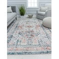 thumbnail image 1 of Cora CL55A Symphony Blue Transitional Vintage Rust Area Rug, 2'6" x 8', 1 of 9