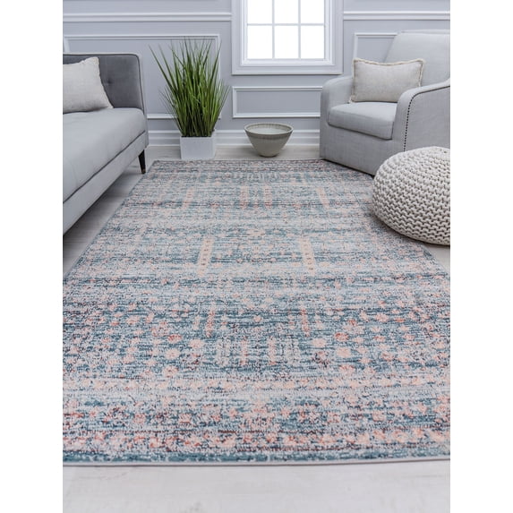 Cora CL90A Dark Harbor Transitional Vintage Navy Area Rug, 2'6" x 8'