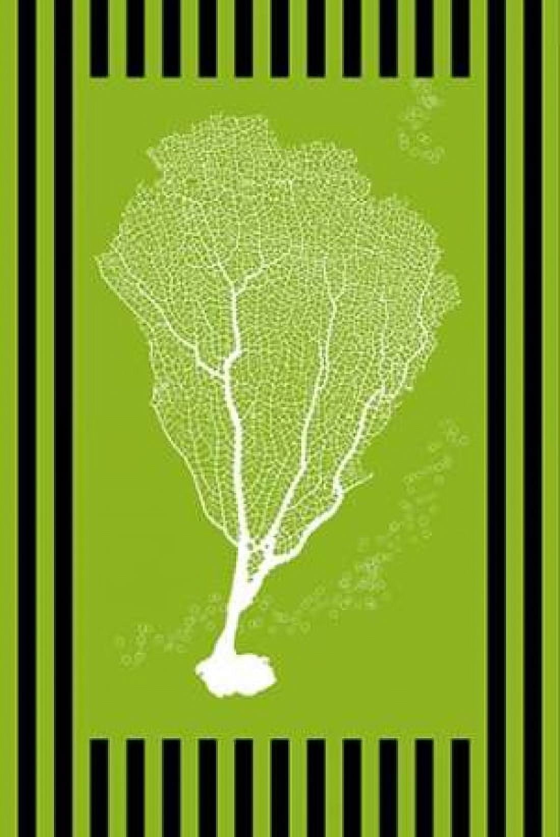 Cora Green Stripe Canvas Art - Ramona Murdock (12 x 18)