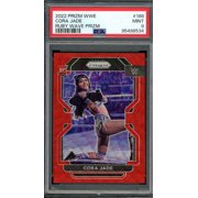 Cora Jade Rookie Card 2022 Prizm WWE Ruby Wave Prizm (pop 12) #188 PSA 9