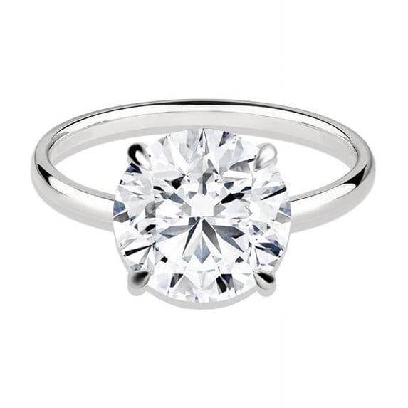 Cora Jewellery 1.0CT Round Moissanite Enagagement Ring , 10K White Gold, 12 US