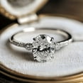 thumbnail image 1 of Cora Jewellery 1.35CT Oval Moissanite Solitaire Engagement Ring For Women, 10K White Gold, 1 of 5