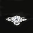 thumbnail image 1 of Cora Jewellery 1.35CT Oval Moissanite Solitaire Engagement Ring For Women, 18K White Gold, 1 of 6