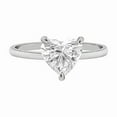 thumbnail image 1 of Cora Jewellery 1.5 CT Heart Shaped Moissanite Engagement Ring, Solitaire Ring For Women, 10K White Gold, 5 US, Pack of 1, 1 of 6