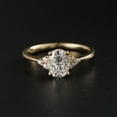 thumbnail image 1 of Cora Jewellery 1.5CT Muse Setting Oval Moissanite Engagement Ring For Women, 14K Yellow Gold, 1 of 7