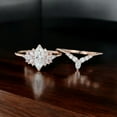 thumbnail image 1 of Cora Jewellery 1.6TCW Vintage Moissanite Engagment Bridal Ring Set For Women, 10K Rose Gold, 7.5 US, 1 of 6