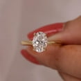 thumbnail image 1 of Cora Jewellery 1.7CT Oval Solitaire Moissanite Engagement Ring For Women, 10K Yellow Gold, 1 of 7