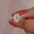 thumbnail image 1 of Cora Jewellery 1.7CT Oval Solitaire Moissanite Engagement Ring For Women, 18K White Gold, 1 of 7
