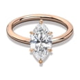 thumbnail image 1 of Cora Jewellery 1 CT Marquise Cut Moissanite Engagement Ring, Solitaire Ring For Women, 18K Rose Gold, 9 US, Pack of 1, 1 of 6